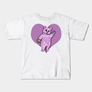 I Love You Polka Dot Bear Kids T-Shirt